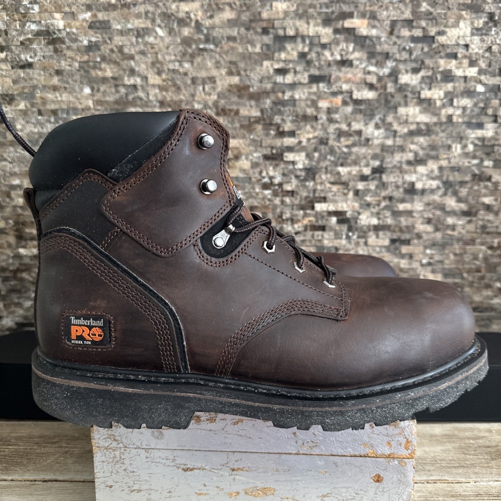 Timberland PRO Men's 6" Pit Boss Steel Toe Work Boots 33034 Brown Size 14 W